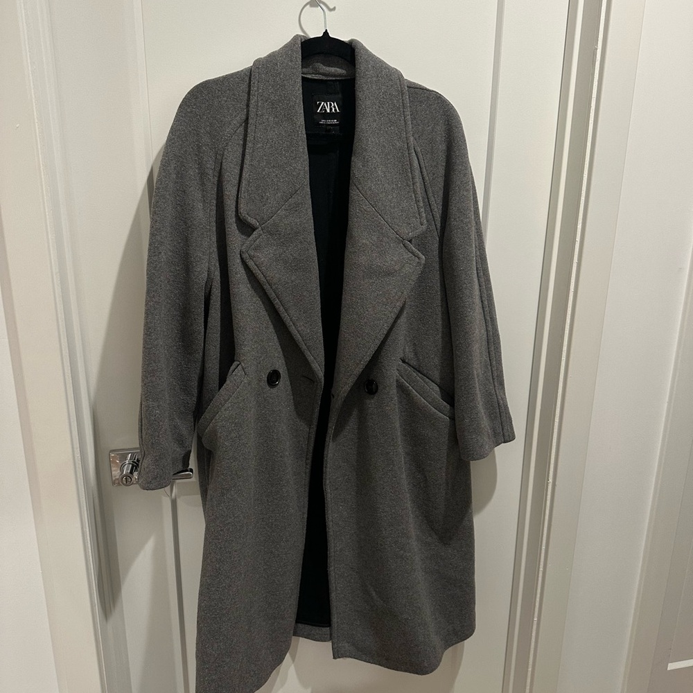 Zara Women's Charcoal Trench Coat